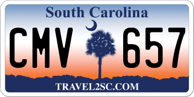 SC license plate CMV657