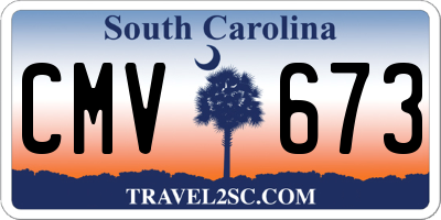 SC license plate CMV673