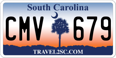 SC license plate CMV679