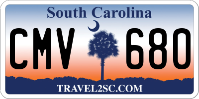 SC license plate CMV680
