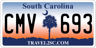 SC license plate CMV693