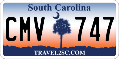 SC license plate CMV747