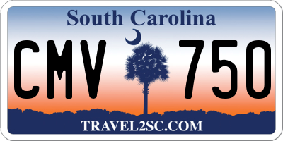 SC license plate CMV750
