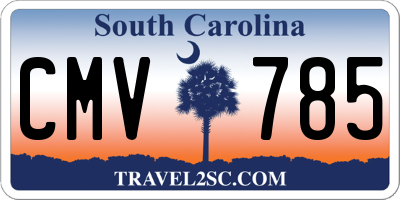 SC license plate CMV785
