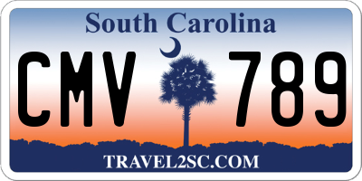 SC license plate CMV789