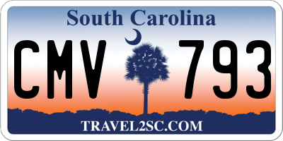 SC license plate CMV793