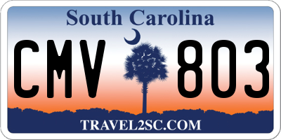 SC license plate CMV803