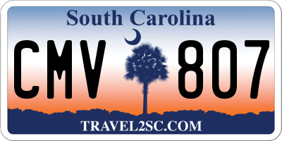 SC license plate CMV807
