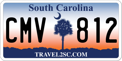 SC license plate CMV812