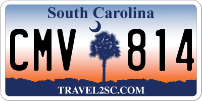 SC license plate CMV814