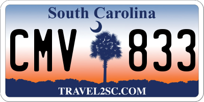 SC license plate CMV833