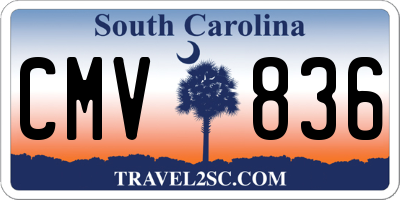 SC license plate CMV836