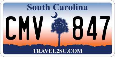 SC license plate CMV847
