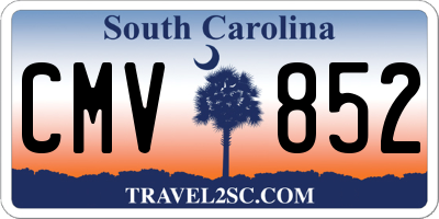 SC license plate CMV852