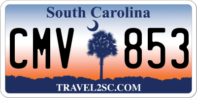 SC license plate CMV853