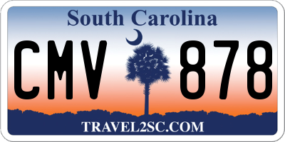 SC license plate CMV878