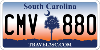 SC license plate CMV880
