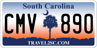 SC license plate CMV890