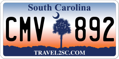 SC license plate CMV892
