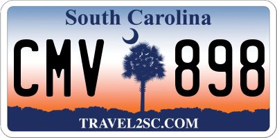 SC license plate CMV898