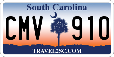 SC license plate CMV910