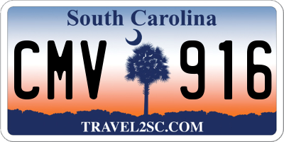 SC license plate CMV916
