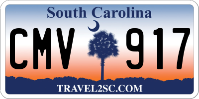 SC license plate CMV917