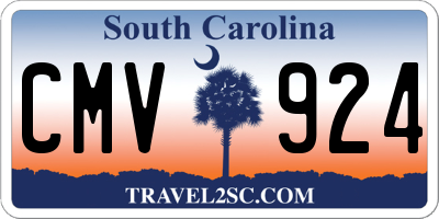 SC license plate CMV924