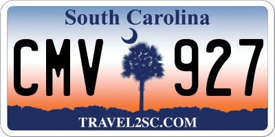 SC license plate CMV927