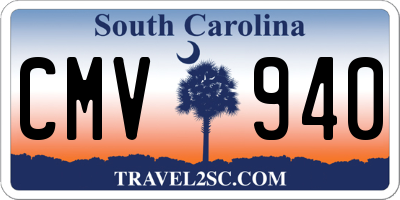 SC license plate CMV940