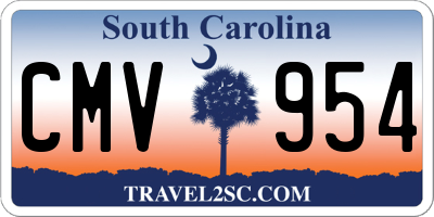 SC license plate CMV954