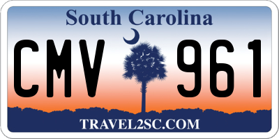 SC license plate CMV961