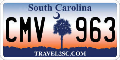 SC license plate CMV963