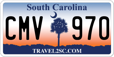 SC license plate CMV970