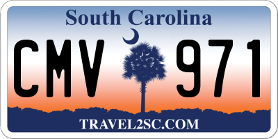 SC license plate CMV971