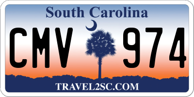 SC license plate CMV974