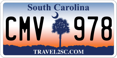 SC license plate CMV978