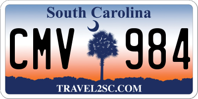 SC license plate CMV984