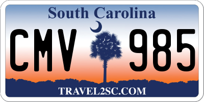 SC license plate CMV985