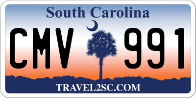 SC license plate CMV991