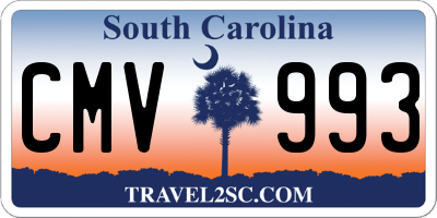 SC license plate CMV993