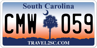 SC license plate CMW059