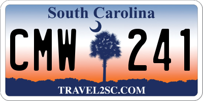 SC license plate CMW241