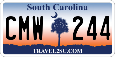 SC license plate CMW244