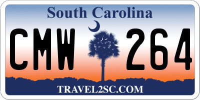 SC license plate CMW264