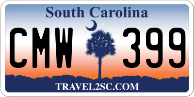 SC license plate CMW399