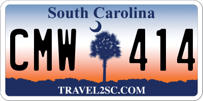 SC license plate CMW414