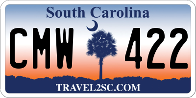 SC license plate CMW422