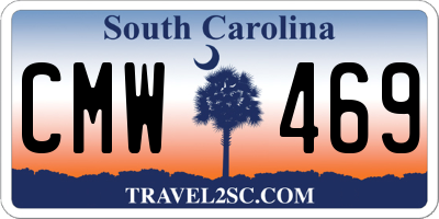 SC license plate CMW469