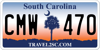SC license plate CMW470